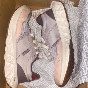 Ecco Women's Blush and Charcoal Sneakers